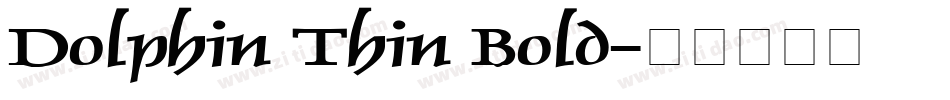 Dolphin Thin Bold字体转换